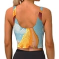 thumbnail image 4 of Picia Happy Goat In Meadow Sports Bra for Women,Padded Strappy Sports Bras Medium Support Yoga Bra with Removable Cups,Running Yoga Bra-, 4 of 9