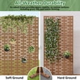 thumbnail image 4 of MAYEERTY 2-Piece Outdoor Metal Privacy Screen 6ft × 3ft Brown, 6-Panel Brick Pattern Decorative Screen for Patio, 4 of 6