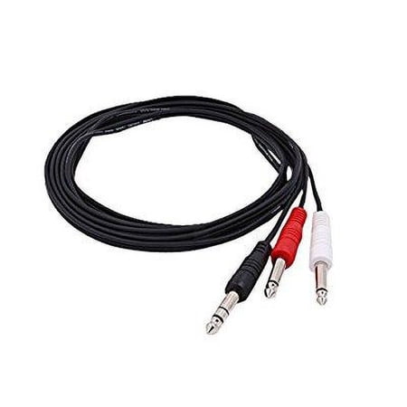 DS18 MB-DTS2MN10 Insert Chle 1/4-Inch Mono Plug to Dual 1/4-Inch TS 10-Feet - image 3
