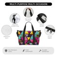 thumbnail image 3 of Travel Duffle Bag Classic Colorful Triangle Travel Tote Bags Carry on Luggage Waterproof Weekender Bags with Top Handle Adjustable Shoulde Strap for Travel Gym, 3 of 5