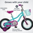 thumbnail image 4 of Schwinn Elm Kids Bike, 12-Inch Wheels, Single Speed, Ages 2-4, Teal, 4 of 6