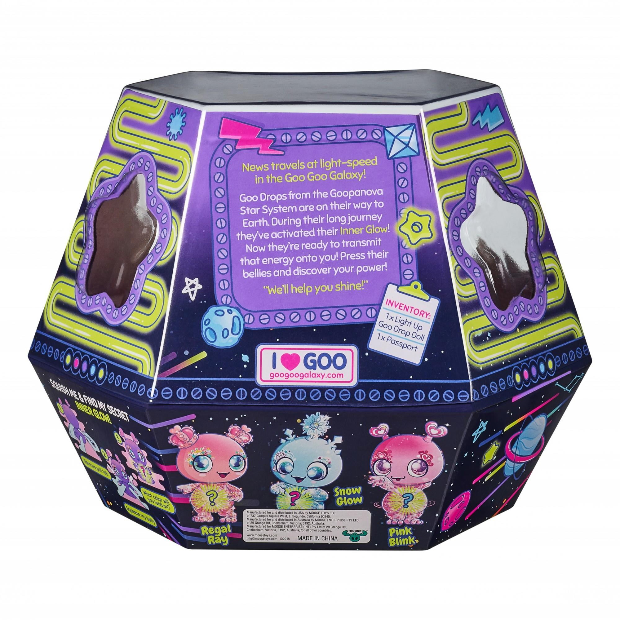 Goo Goo Galaxy Snow Glow Goo Drop Doll 5.5 inch Small Doll with Squishy Goo Filled Light up Body Walmart