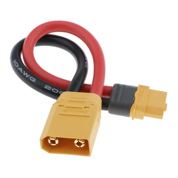 Adaptador De Conector XT90 Hembra Antichispas A Dos XT90 Macho En Paralelo Cable Silicona 526mm2 10awg 12cm G Force 5413911222556