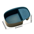 thumbnail image 3 of Saddle Drainage Basket for Kitchen Sink | Hangable Sink Organizer with Efficient Filtering & Space-Saving Design - Multi-Purpose | 1 Pc | 21x13.5x7.5cm | Orange/Dark Blue/Green/Yellow, 3 of 3