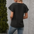 thumbnail image 4 of Lindreshi Short Sleeve Shirts for Women Women Summer Fashion Casual T-Shirt V-Neck Short Sleeve Tops Blouse, 4 of 6