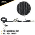 thumbnail image 2 of 1" x 10' Black Stainless Steel Thumb Ratchet Strap w/ S-Hooks, 2 of 7