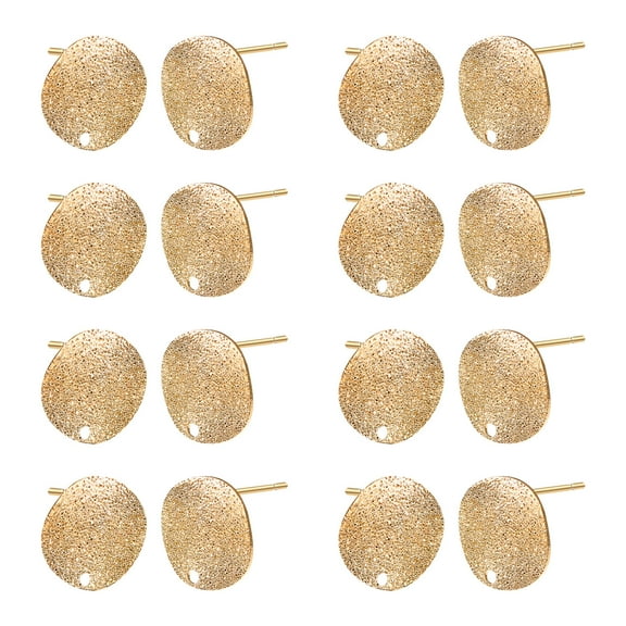 Raindrops 20pcs Earring Posts Flat Alloy Earring Studs DIY Earring Making Posts Jewelry Making Findings