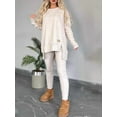 thumbnail image 2 of 2025 Autumn Winter Women's Casual Solid Color Round Neck Long Sleeve Tops Korean Style Basic Wear Everyday Fashion Simple Outfit, 2 of 9