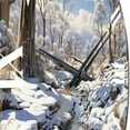 thumbnail image 3 of Designart "Nature s Frozen Fountain by the Winter River" Landscapes Oversized Wall Clock, 3 of 5