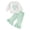 Light Green, variant on Baby Girl Easter Outfit Long Sleeve Bunny Sweatshirt and Bell Bottoms Toddler Clothes for Girls 0-3 Years Old