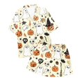 thumbnail image 7 of Halloween Pajamas Women 2 Piece Women Silk Pajamas Set Halloween Button Down Short Pajama Set For Women Lounge Wear For Women Womens Pjs Sets, 7 of 7