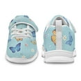 thumbnail image 4 of Psesaysky Butterflies Pattern Blue Velcro Sneakers for Kids Girls Comfortable Durable Sports Shoes Easy to Put on Size 11-15, 4 of 7