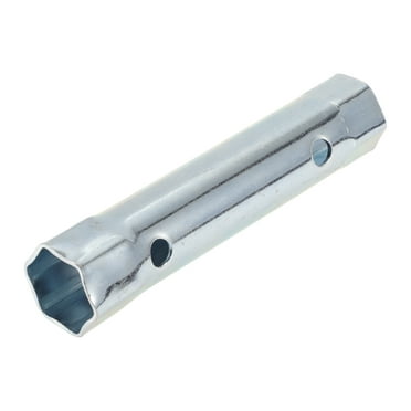 Unique Bargains 1 Pcs Spark Plug Socket Wrench Durable Spanner Socket Remover 125x28mm Silver Tone High Carbon Steel Hexagon 20mm,22mm for Car Motorcycle Lawn Mower