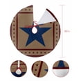 thumbnail image 7 of 4th of July Christmas Tree Skirt 36 Inches Large Christmas Skirt Tree, Independence Day Patriotic Blue Borwn Star Tree Skirt Christmas Decorations for Fireplace Party Holidays Indoor Outdoor, 7 of 7