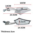 thumbnail image 4 of ESUPPORT Rétroviseur Universel Blanc pour Moto, Scooter, ATV, 4 of 4