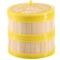 thumbnail image 1 of 1 Set Household Bamboo Steamer Cooking Tool Kitchen Food Steamer With Lid, 1 of 3