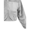 thumbnail image 3 of A2Y Women's Cute Sherpa Fuzzy Two Zipper Pockets Front Details Crop Jackets Light Grey L, 3 of 4