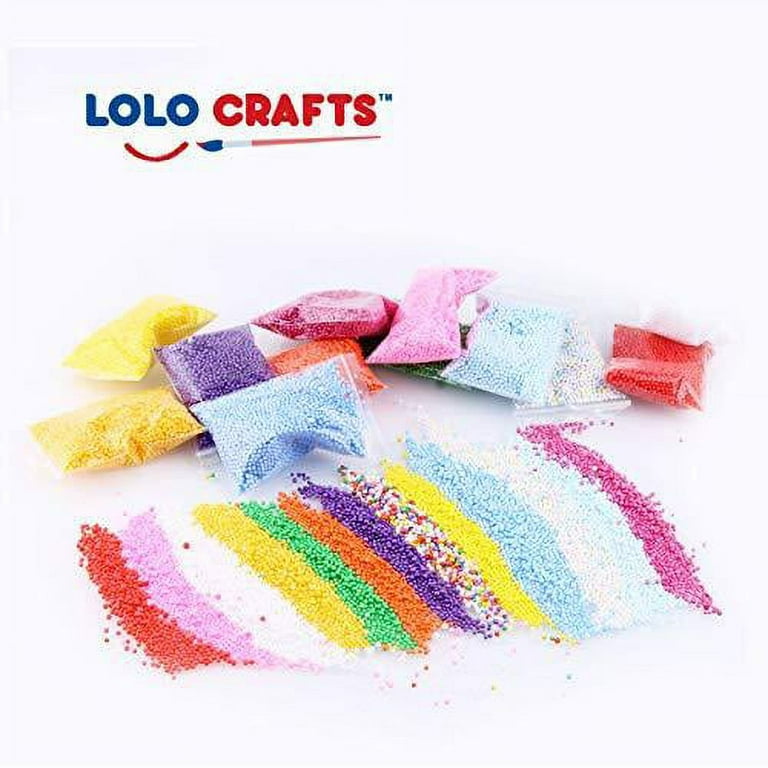 Micro-Polystyrene Beads Small Foam Balls Slime Beads Set with 3 Slime Tools  Fit for Slime