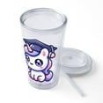 thumbnail image 5 of CafePress - Unicorn Graduate Cute School - 16 Ounce Classic Clear Insulated Double Wall Tumbler Cup with Lid Straw , Reusable, 5 of 5