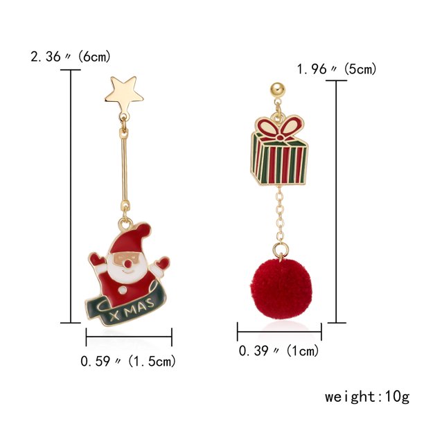 Navidad Elk Santa Claus muñeco de nieve copos de nieve Eardrop Feliz Navidad decoración para el hogar regalo de Navidad decoración de Navidad Año Nuevo