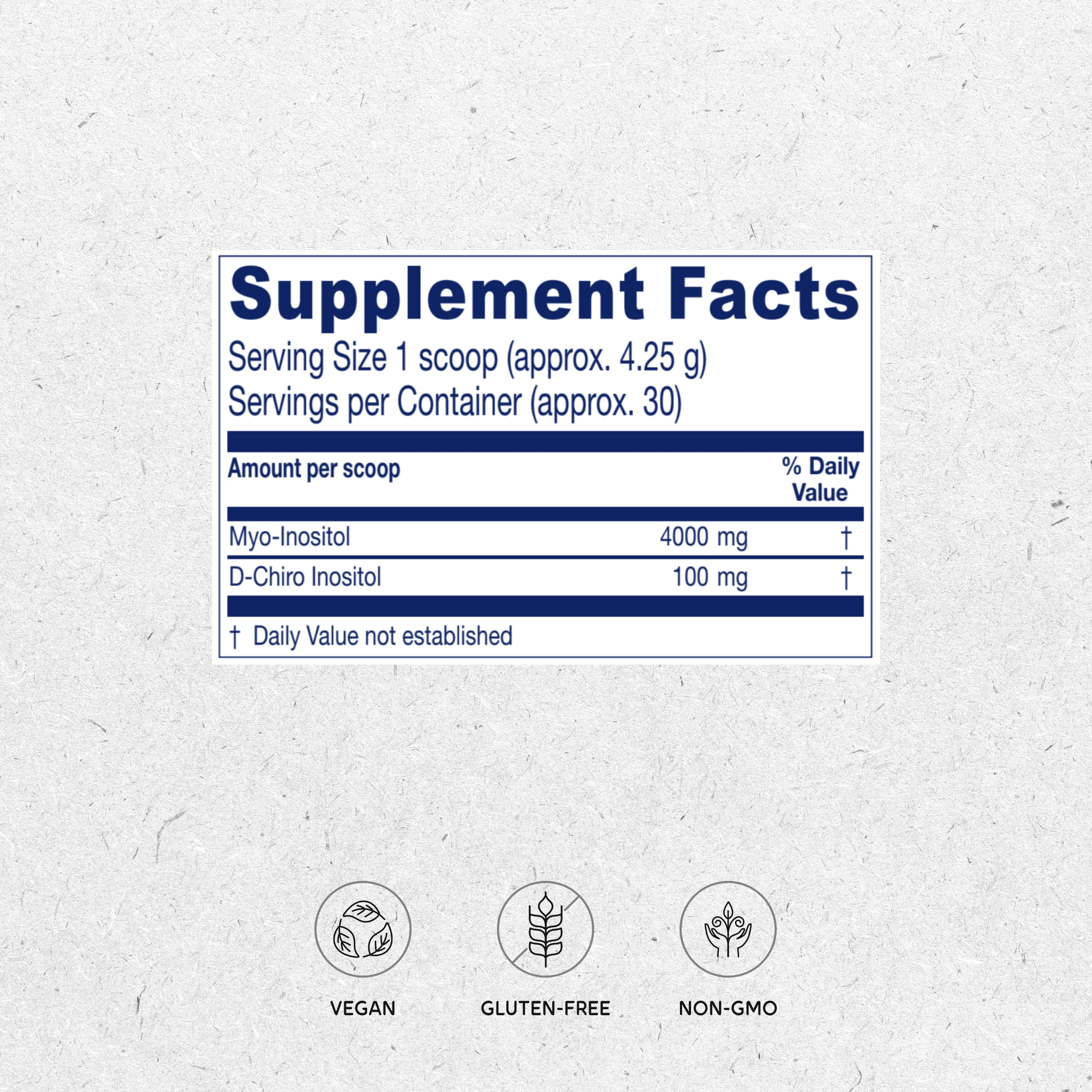 Vitanica Optinositol, Dr Formulated Myo-Inositol & D-Chiro Inositol Powder 4100 mg, 30 Day Supply, Ovulation and Fertility Support Supplement for Women, Non-GMO, Vegan, 4.4 Ounce