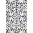 thumbnail image 1 of Safavieh Dip Dye Collection DDY719P Handmade Geometric Medallion Watercolor Ivory and Navy Wool Area Rug (3' x 5'), 1 of 2