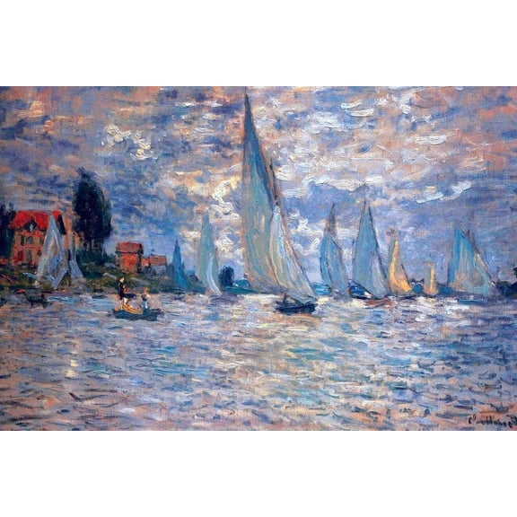 Claude Monet Les Barques Impressionist Art Poster - Nature Landscape Painting