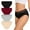 Multicolor, variant on MecTo Womens Cotton Underwear Bikini Panties Lace Hipster French Cut Ladies Panties Soft Stretch Briefs 4-Pack