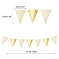 thumbnail image 2 of Uxcell 10 Pcs 16.4 Feet Gold Pennant Banner Flags String Triangle Hanging for Birthday Party Decorations, 2 of 4