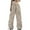 Beige, variant on Female Women Pants Casual Teacher Pants for Tall Women 2026 Women's Summer Cargo Parachute Pants Loose Fit Pocket Street Style Xl