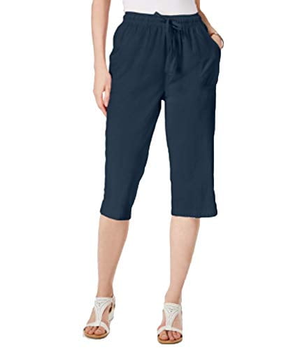 karen scott petite drawstring pants