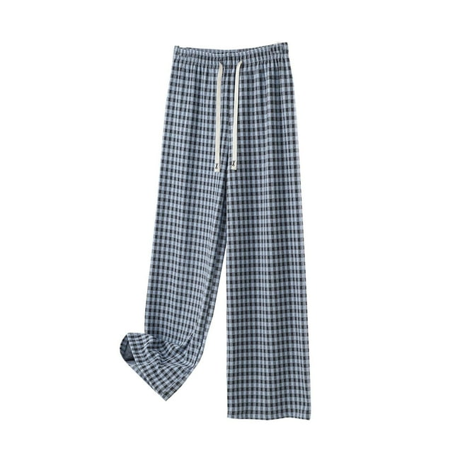 MeetoTime Womens Pajama Pants Checkered Elastic Waist Casual Comfy Drawstring Homewear Long Pants
