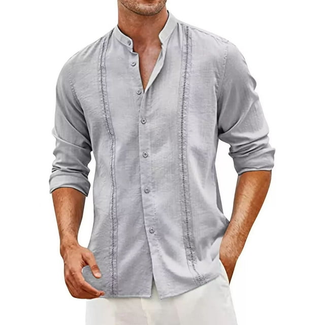 Playa De Guayabera Cubana Camisas Casual Para Hombre