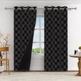 thumbnail image 3 of Aofoto Grommet Thermal Insulated Living Curtain,Light Blocking Window Drapes,2 Panel, Black,52x96 inches, 3 of 5