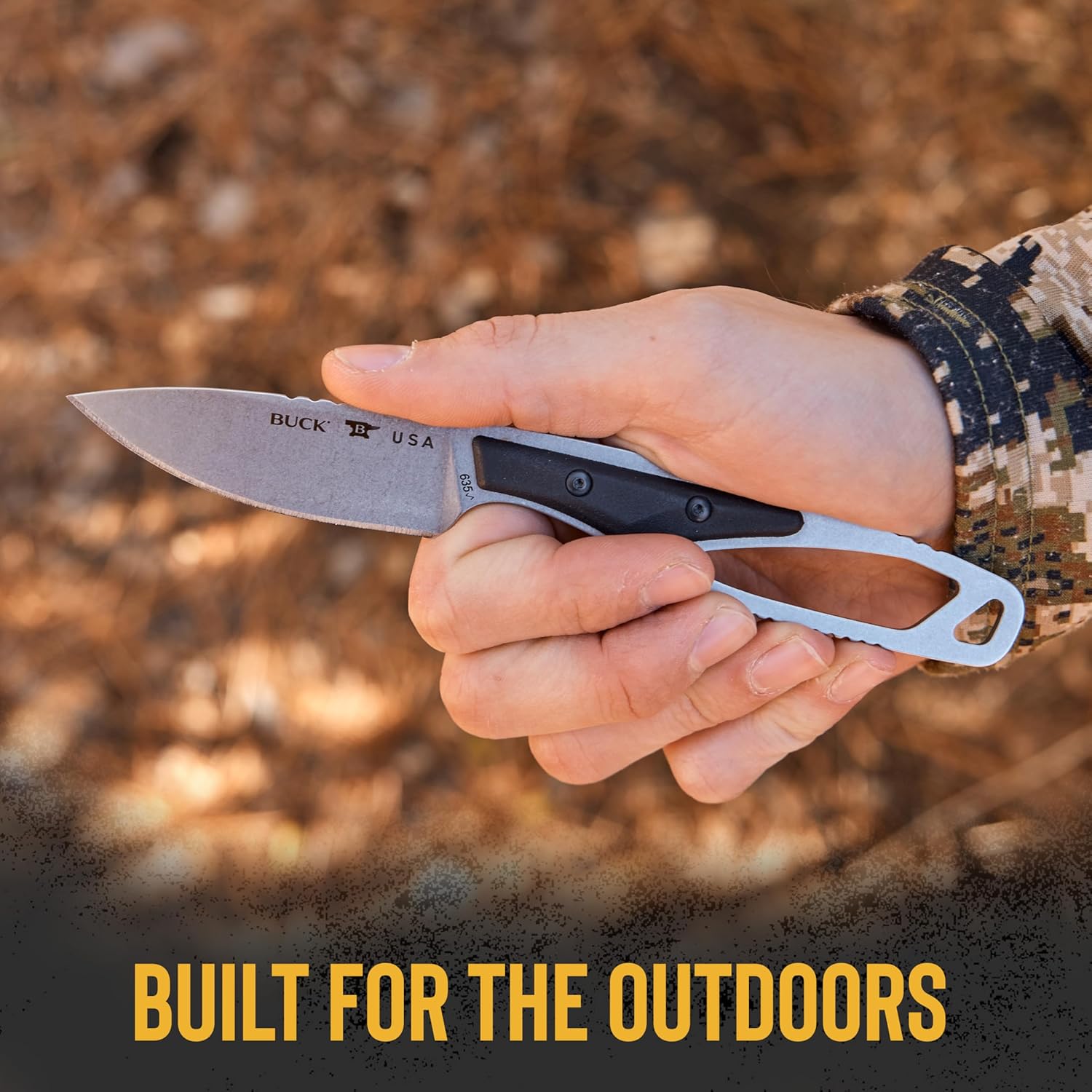 Buck Knives 635 PakLite Cape Hunting Knife, 2-3/4" Fixed Blade, Nylon Handle, 1.59 oz