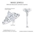 thumbnail image 5 of Rosec Jewels Certified Moissanite Marquise Engagement Ring 1 Carat - Celtic Knot Ring (5X10 mm, D-VS1 Quality), 14K White Gold, US 11.50, 5 of 6