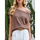 thumbnail image 2 of Jersey Saodimallsu para mujer con hombros descubiertos, marrón, 2 of 6
