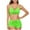 Green, variant on Yghzkop Women's Summer Bathing Suits Solid Color Two Piece Swimsuit Sexy Backless Bikini Set Padded Triangle Top Adjustable Ties Tummy Control Cover Swimwear
