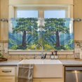 thumbnail image 2 of Yayeee Kitchen Curtains Tier Set of 2 Light Filtering 57"x36" Over Sink Window Panels, Blue Mountain, 2 of 7