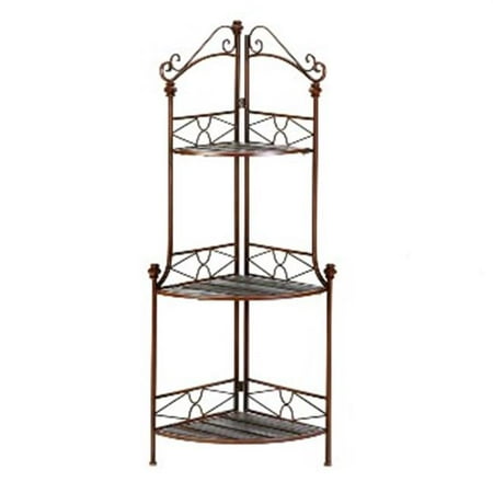 Zingz & Thingz 57070249 Rustic Corner Bakers Rack