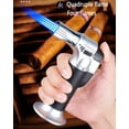 thumbnail image 2 of 4-Flames Blow Torch,Kitchen Butane Torch,Refillable Culinary Gas Flamethrower Torch Lighter with Safety Lock Adjustable Flame for Desserts Creme Brulee BBQ Baking Camping(Butane Not Included), 2 of 8