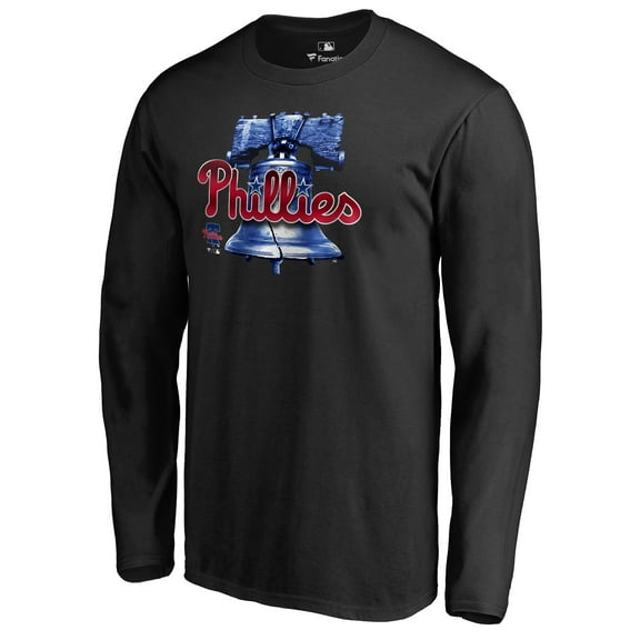 Men's Black Philadelphia Phillies Midnight Mascot Long Sleeve T-Shirt