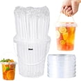 thumbnail image 1 of Seaux à Boisson 10/20/30 Pcs avec Couvercles et Pailles, Gobelets de Fête Transparents Réutilisables 24oz en Plastique, Gobelets de Fête Robustes et Sûrs pour les Aliments pour Anniversaire, Pique-Nique, Fête à la Plage, 1 of 7