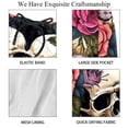 thumbnail image 4 of luoweisi Men's Beach Shorts Quick Dry Swim Trunks with Mesh Lining Couple Skulls L, 4 of 5