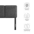 thumbnail image 6 of Lindee Boucle Fabric Twin Headboard in Slate, 6 of 8