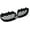 Glossy Black Chrome Diamond Stars, variant on Glossy Black Dual Slats Front Hood Kidney Grille For 2003-2010 BMW E60 E61 525i 530i 535i 540i 545i 550i 525xi 530xi 535xi