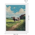 thumbnail image 2 of Diamond Art Kits for Adults, Prairie Pasture CowDiamond Painting Kits for Beginners, Frameless Round 5D Full Drill Diamonds Art Gem Art Crafts Home Decor Gifts, 2 of 8
