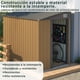 thumbnail image 5 of Cobertizo de Almacenamiento Exterior Metálico con Puerta Simple, Ventana de Ventilación Blanca y Cerradura, para Almacenamiento de Herramientas de Jardín, Patio y Trasero, 5 of 8