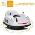 thumbnail image 3 of Coche de choque eléctrico para niños y bebés, automóvil 12V con control remoto parental, luces LED, 2 velocidades, giro 360°, 3 of 8