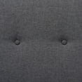 thumbnail image 5 of Baxton Studio Theo Mid-Century Modern Dark Gray Fabric Upholstered Walnut Finished Bench, 5 of 8